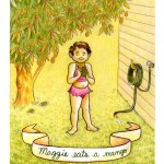 Maggie Eats a Mango Poster